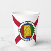 Alabamian Flag & Seal, Flag of Alabama Papieren Bekers (Achterkant)