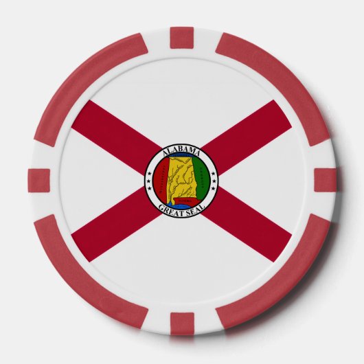 Alabamian Flag & Seal, Flag of Alabama Poker Chips (Voorkant)
