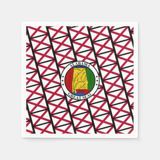 Alabamian Flag & Seal, Flag of Alabama Servet (Voorkant)