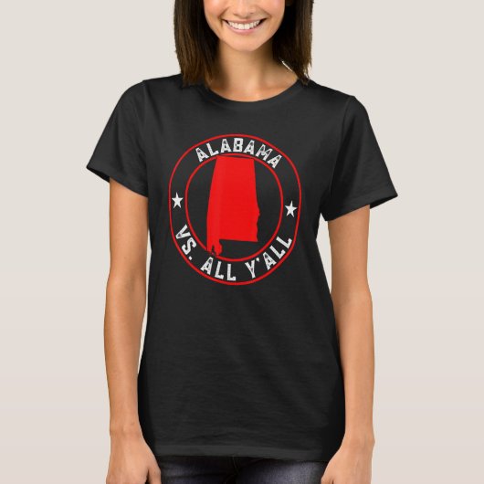 Alabamian Funny Bama Alabama Vs. T-shirt (Voorkant)