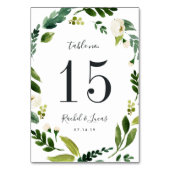 Alabaster | Aangepaste Kaart tabelnummer (Voorkant)