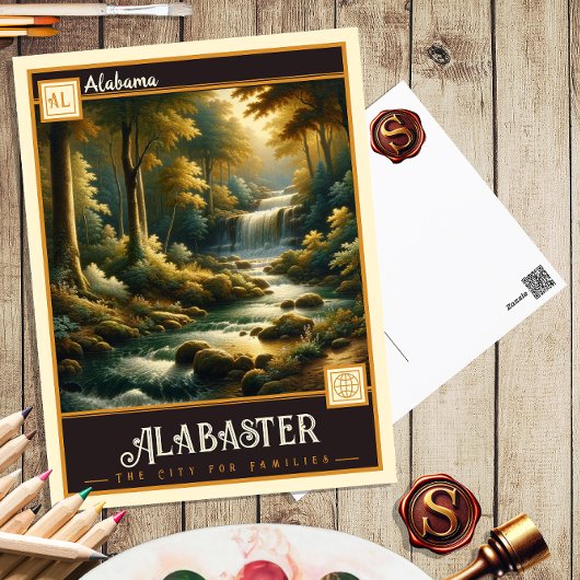 Alabaster, Alabama | Antiek Briefkaart