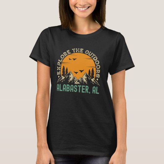 Alabaster, Alabama - Ontdek het buitenleven T-shirt (Voorkant)