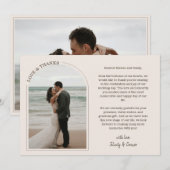 Alabaster Arch Trouwfoto Liefde & Bedankt (Voorkant / Achterkant)