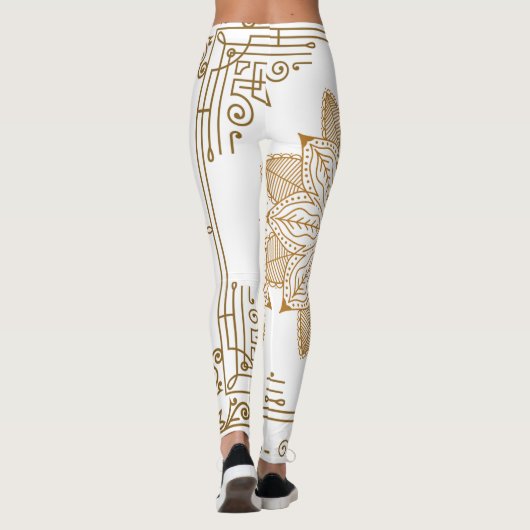 "Alabaster" Art Nouveau Leggings (Achterkant)