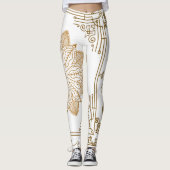 "Alabaster" Art Nouveau Leggings (Voorkant)