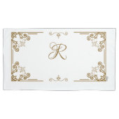 "Alabaster" Art Nouveau Monogram Kussensloop (Voorkant-Links)