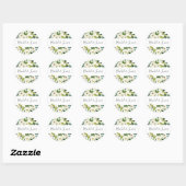 Alabaster | Botanische Floral Wedding Ronde Sticker (Vel)