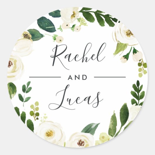 Alabaster | Botanische reuzenweddenschap Ronde Sticker (Voorkant)