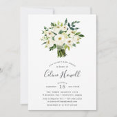 Alabaster Bouquet Baby shower Uitnodiging (Voorkant)