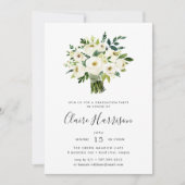 Alabaster Bouquet Graduation Party Invitation Kaart (Voorkant)