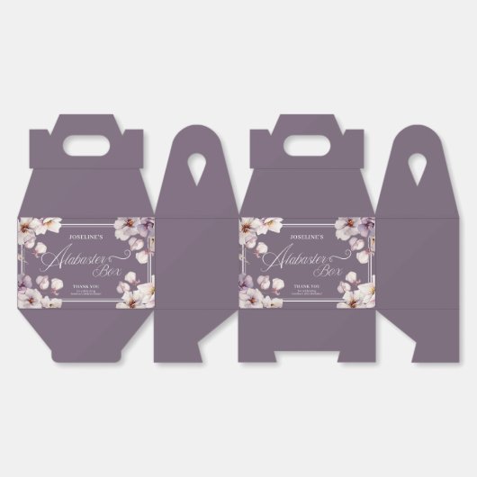 Alabaster Box Paarse Verjaardag gunstbox Bedankdoosjes (Ongevouwen)