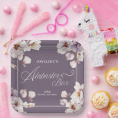 Alabaster Box Paarse Verjaardag Papieren Bordje (Feest)