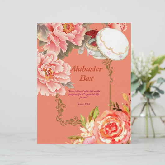 Alabaster Box Poem-gepersonaliseerd papier (Staand voorkant)