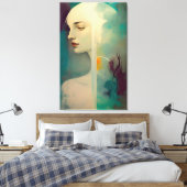 Alabaster Canvas Afdruk (Insitu (Slaapkamer))