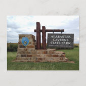 Alabaster Caverns State Park Ingangsteken, OK Briefkaart (Voorkant)