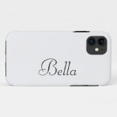 Alabaster effen kleur | Minimalistische naam Case-Mate iPhone Case (Achterkant (horizontaal))
