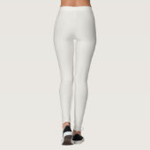 Alabaster Effen Vaste Kleur Leggings (Achterkant)
