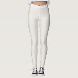 Alabaster Effen Vaste Kleur Leggings