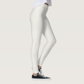 Alabaster Effen Vaste Kleur Leggings (Rechts)