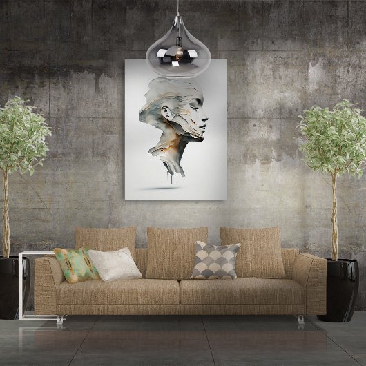 Alabaster Face Canvas Afdruk