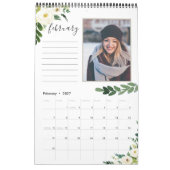 Alabaster Floral | 12 Fotokalender met notities Kalender (Feb 2027)