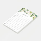 Alabaster Floral - Aangepaste lijst Post-it® Notes (Schuin)