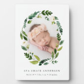 Alabaster Floral Baby Foto Fotoplaat (voorkant)