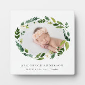 Alabaster Floral Baby Foto Fotoplaat (Voorkant)