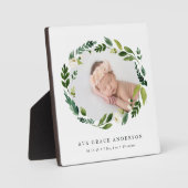 Alabaster Floral Baby Foto Fotoplaat (Voorkant)