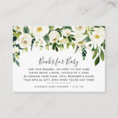 Alabaster Floral Book Request Baby shower Kaart (Voorkant)