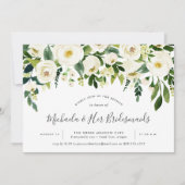 Alabaster Floral Bridesmaids Brunch Uitnodiging (Voorkant)