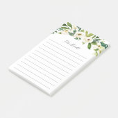 Alabaster Floral - Gepersonaliseerd Post-it® Notes (Schuin)