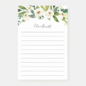 Alabaster Floral - Gepersonaliseerd Post-it® Notes (Voorkant)