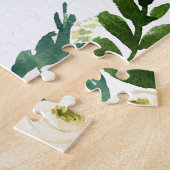 Alabaster Floral | Gepersonaliseerd worden Mijn Bl Legpuzzel (Zijkant)