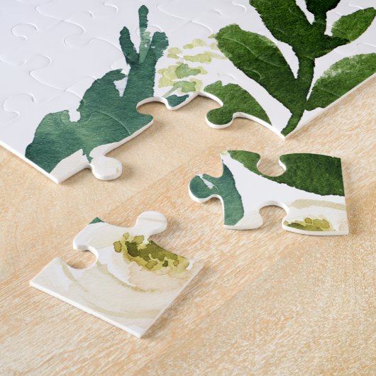 Alabaster Floral | Gepersonaliseerd worden Mijn Bl Legpuzzel (Zijkant)