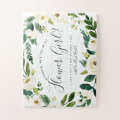 Alabaster Floral | Gepersonaliseerd worden Mijn Bl Legpuzzel (Verticaal)