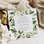 Alabaster Floral Lijst Weddenschap | Vierkant Kaart