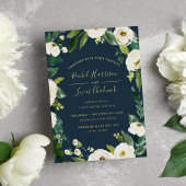 Alabaster Floral Lijst Wedding Gold Folie Uitnodiging