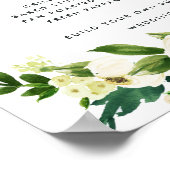 Alabaster Floral Menu Sign Poster (Hoek)