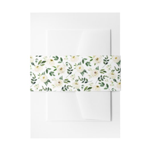 Alabaster Floral Pattern Uitnodigingen Wikkel (Voorkant Voorbeeld)