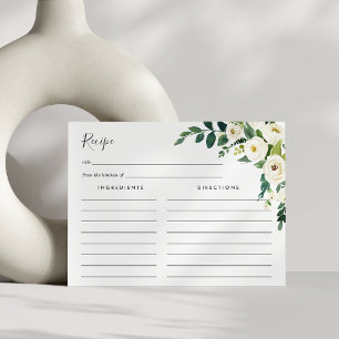Alabaster Floral Recipe Kaart
