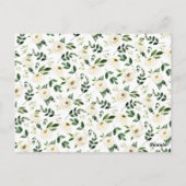 Alabaster Floral Recipe Kaart (Achterkant)