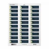 Alabaster Floral Return-adres Etiket (Full Sheet)