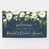 Alabaster Floral Shower Welkom Spandoek (Horizontaal)