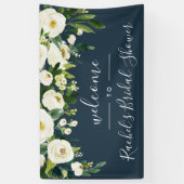 Alabaster Floral Shower Welkom Spandoek (Verticaal)