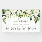 Alabaster Floral Shower Welkom Spandoek (Horizontaal)