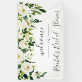 Alabaster Floral Shower Welkom Spandoek (Verticaal)