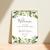 Alabaster Floral Weddenschap Welkom Poster