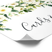 Alabaster Floral Weddenschappen en cadeaubonnen Poster (Hoek)